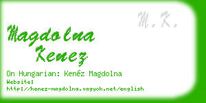 magdolna kenez business card